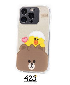 LINE FRIENDS Light Up เคส iPhone 13 Pro - Lovely Mini Brown&Sally