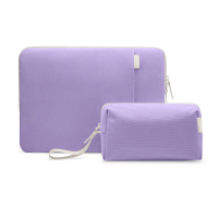 Tomtoc Lady Sleeve with Jelly accessories pouch - ซองกระเป๋า Macbook / Laptop ขนาด 13 นิ้ว และ กระเป๋าเก็บ accessories ขนาดพกพา - Purple