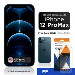 ABLEMEN FF 2XC Corning + Matte Back film ( ฟิล์มกระจก iPhone 12 Pro Max แบบเต็มจอ )