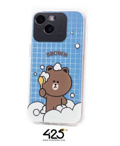 LINE FRIENDS Light Up เคส iPhone 13 - BF Bath Time Brown