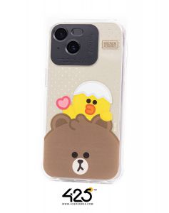 LINE FRIENDS Light Up เคส iPhone 13 - Lovely Mini Brown&Sally