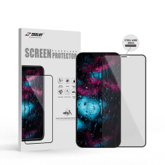 Zeelot Steel Wire Privacy Tempered Glass ฟิล์มกระจก iPhone 12 / 12 Pro แบบเต็มจอ