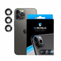 Hishield Aluminium Lens iPhone 12 Pro Max ( กระจกกันรอยเลนส์กล้อง iPhone 12 Pro Max )-Graphite