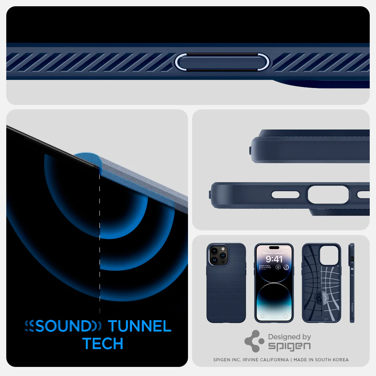 Spigen Liquid Air เคส iPhone 14 Pro Max - Navy Blue รีวิวชัด คัดของดี